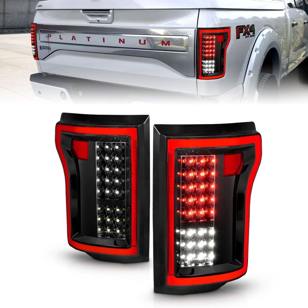 Ford F-150 15 -17 Full Led Tail Lights Black Clear Lens