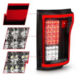 Ford F-150 15-17 Full Led Tail Lights Black/chrome Clear Lens - Image 3