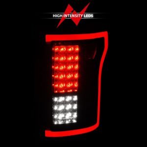Ford F-150 15-17 Full Led Tail Lights Black/chrome Clear Lens - Image 6