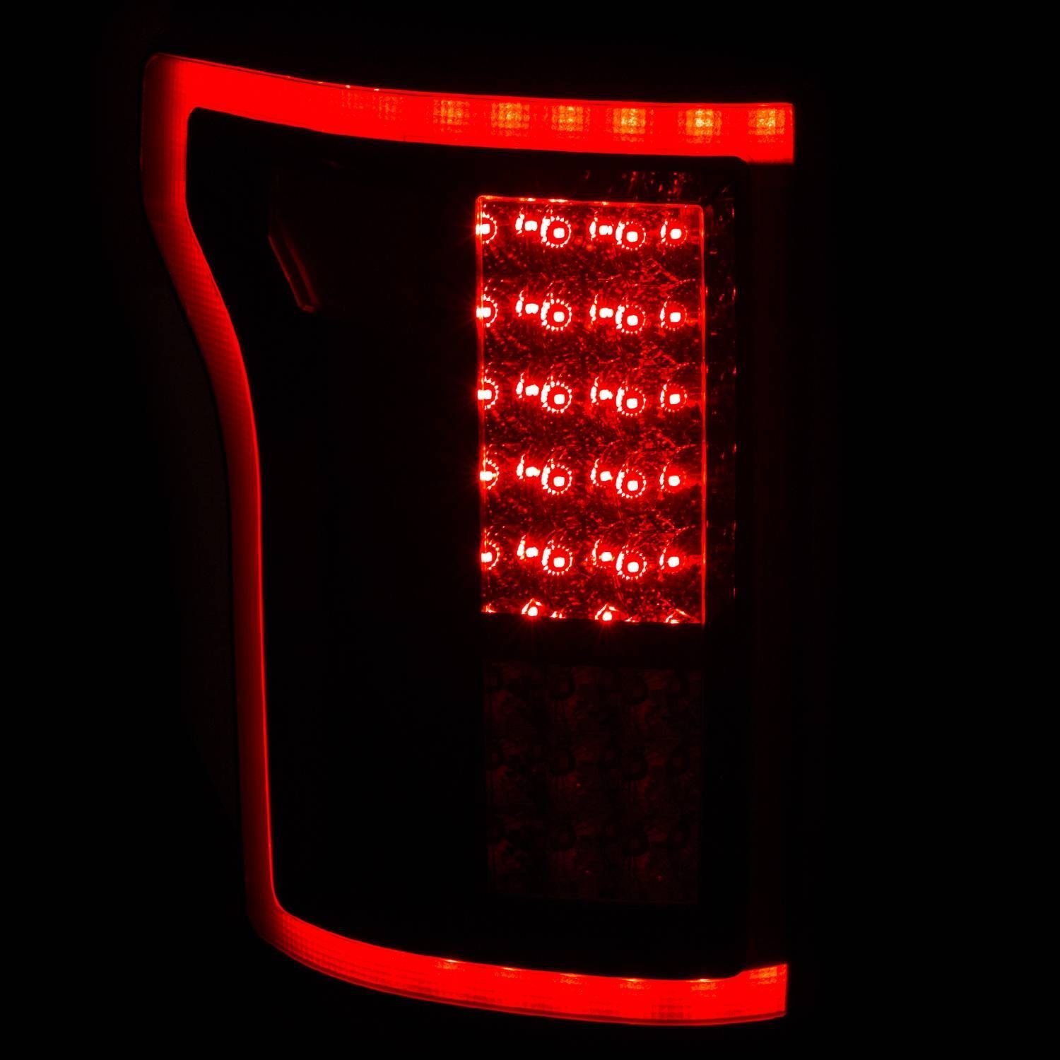 Ford F-150 15-17 Full Led Tail Light Black/ Chrome Smoke Lens - Image 5