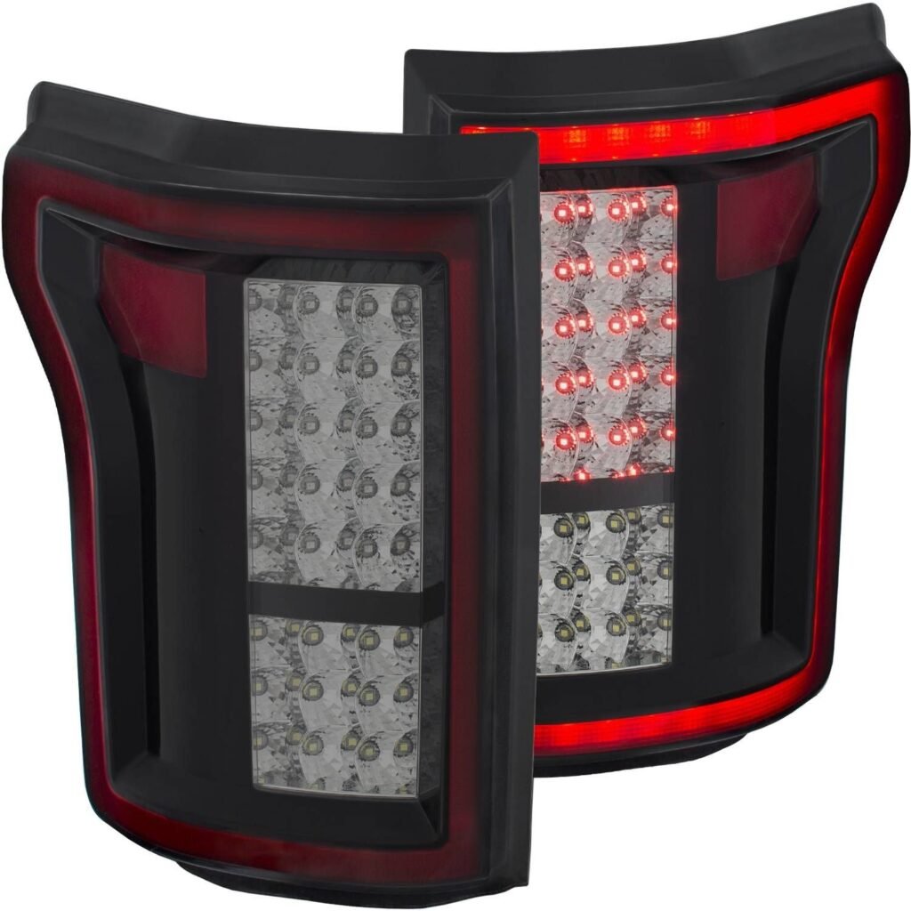 Ford F-150 15-17 Full Led Tail Light Black/ Chrome Smoke Lens