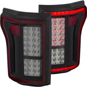 Ford F-150 15-17 Full Led Tail Light Black/ Chrome Smoke Lens - Image 3