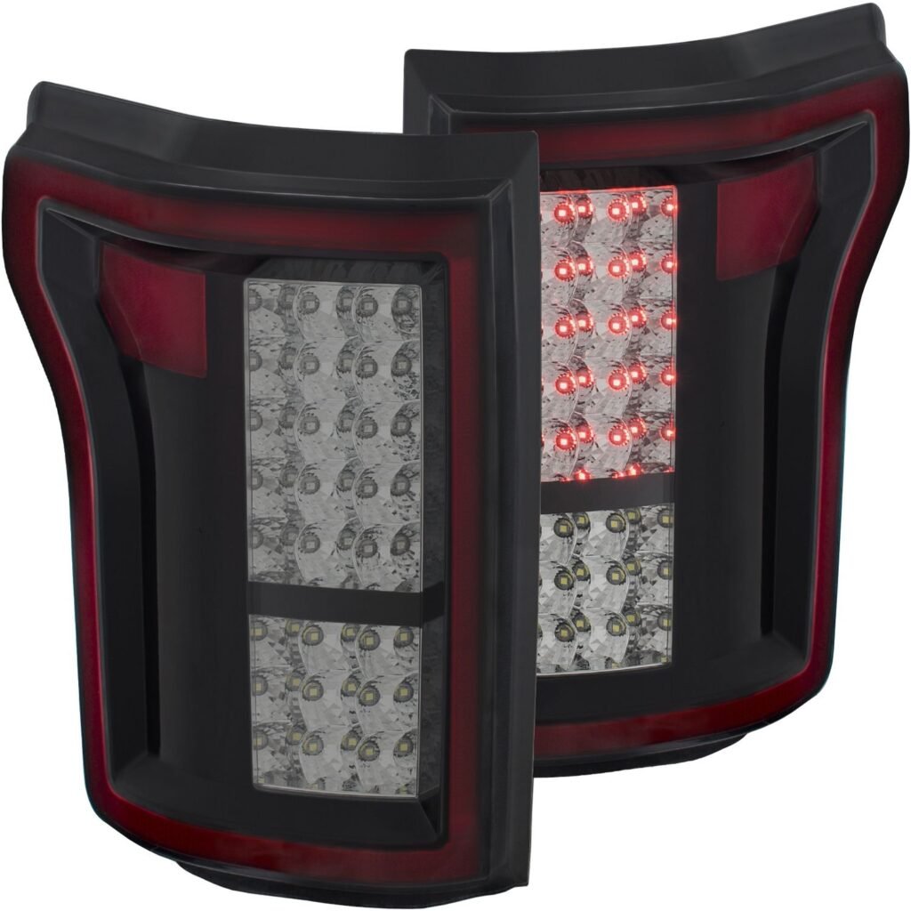 Ford F-150 15-17 Full Led Tail Light Black/ Chrome Smoke Lens