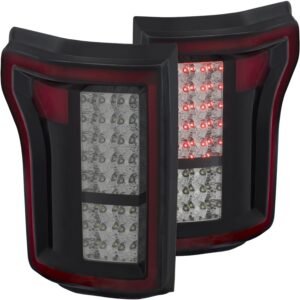 Ford F-150 15-17 Full Led Tail Light Black/ Chrome Smoke Lens - Image 1
