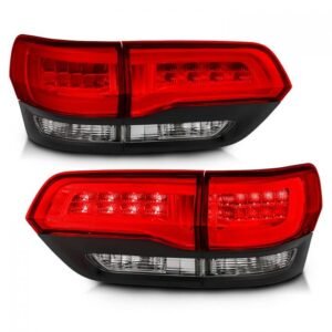 Jeep Grand Cherokee 14-22 Led Tail Lights Red/clear Chrome Black Trim (4pcs) - Image 10