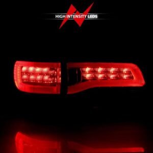 Jeep Grand Cherokee 14-22 Led Tail Lights Red/clear Chrome Black Trim (4pcs) - Image 9