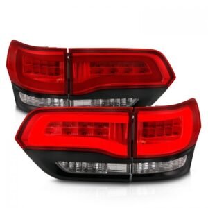 Jeep Grand Cherokee 14-22 Led Tail Lights Red/clear Chrome Black Trim (4pcs) - Image 13