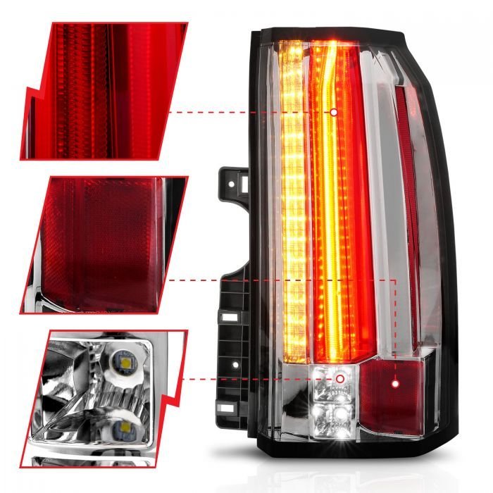 GMC Yukon/ Xl / Denali 15-19 LEd Tail Lights Chrome