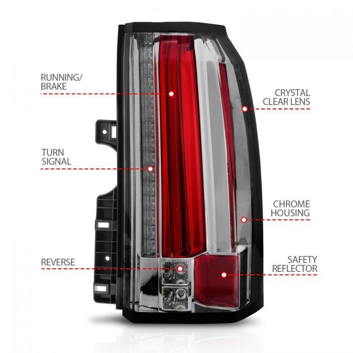 GMC Yukon/ Xl / Denali 15-19 LEd Tail Lights Chrome