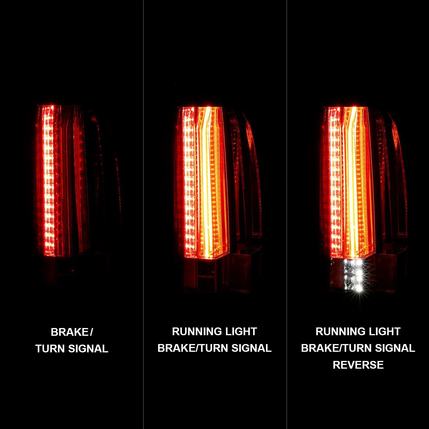 Chevy Tahoe/suburban 15-19 Led Tail Lights - Smoke - Image 3