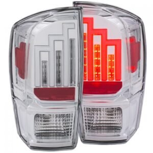 Toyota Tacoma 16-22 Led Tail Light Chrome Housing Clear Lens - Image 1
