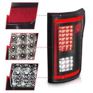 Ford F-150 15-17 Full Led Tail Lights G2 Black Smoke Lens - Image 3