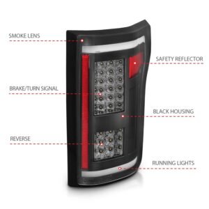 Ford F-150 15-17 Full Led Tail Lights G2 Black Smoke Lens - Image 4