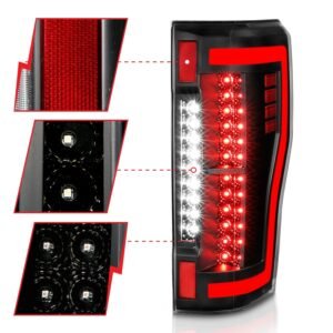 Ford F-250/350/450/550 Superduty 17-19 Led Tail Lights Black - Image 4