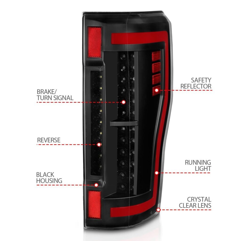Ford F-250/350/450/550 Superduty 17-19 Led Tail Lights Black