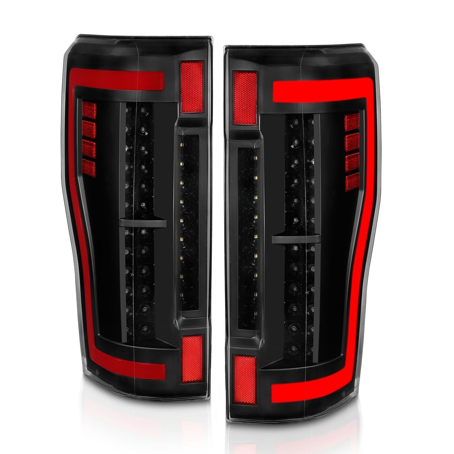Ford F-250/350/450/550 Superduty 17-19 Led Tail Lights Black - Image 1