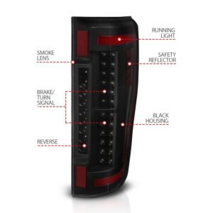 Ford F-250/350/450/550 Superduty 17-19 Led Tail Lights Smoke - Image 4