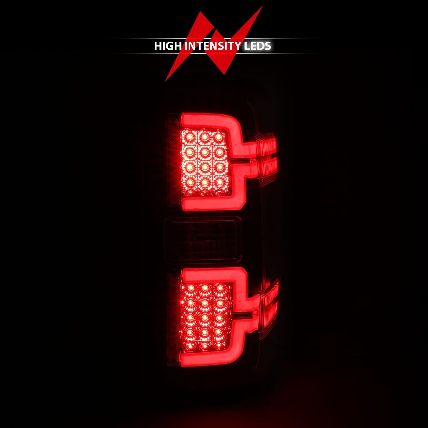 Chevy Silverado 14-18 1500/15-19 2500hd/3500hd/GMC Sierra 15-19 2500hd/3500hd Led Tail Lights - Black Clear - Image 6