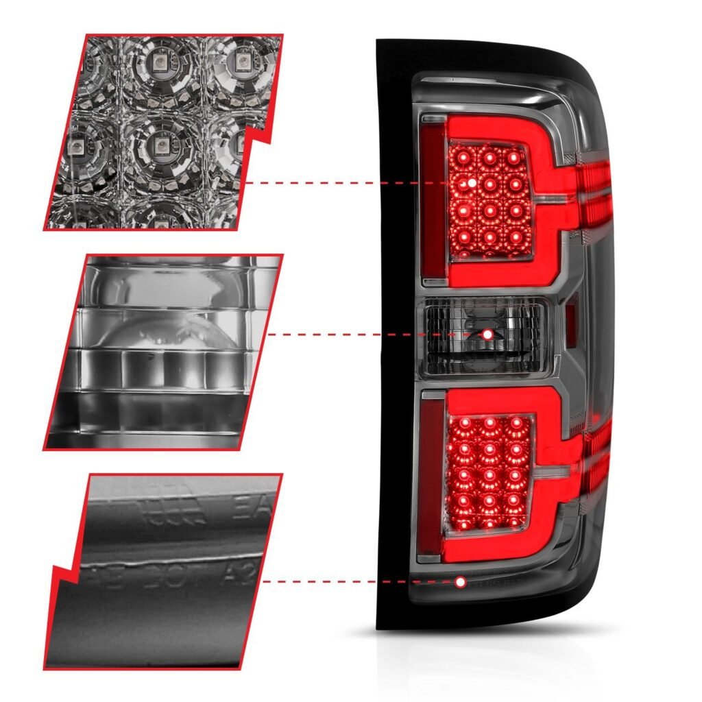 Chevy Silverado 14-18 1500 / 15-19 2500hd/3500hd / GMC Sierra 15-19 2500hd / 3500hd Led Tail Lights - Smoke Lens