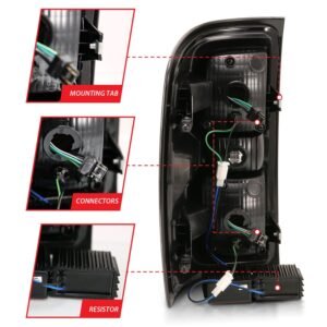 Chevy Silverado 14-18 1500/15-19 2500hd/3500hd/GMC Sierra 15-19 2500hd/3500hd Dually Led Tail Lights Chrome - Image 5