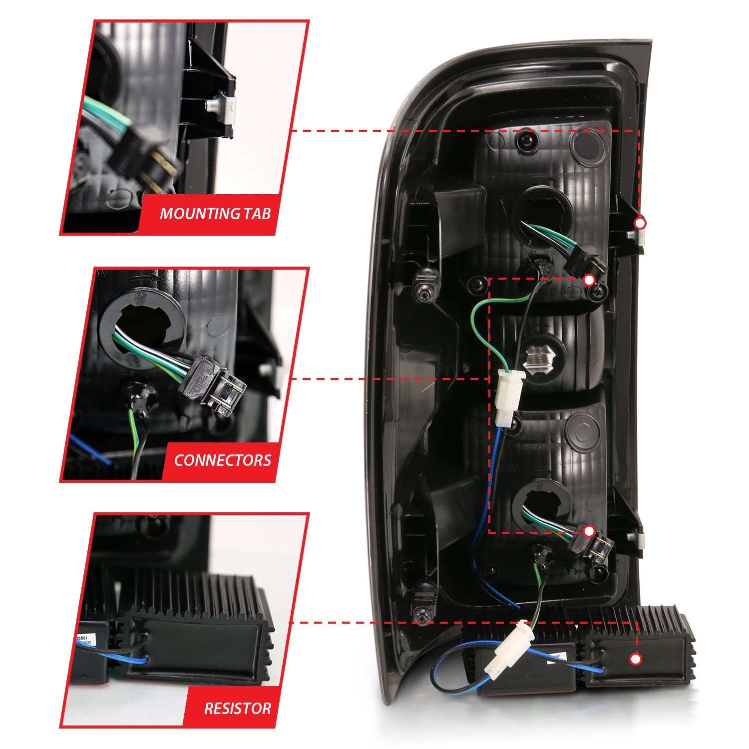 Chevy Silverado 14-18 1500/15-19 2500hd/3500hd/GMC Sierra 15-19 2500hd/3500hd Dually Led Tail Lights Chrome - Image 5