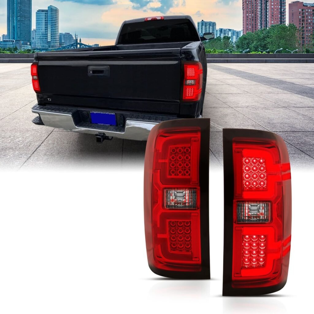 Chevy Silverado 14-18 1500 / 15-19 2500hd/3500hd/ GMC Sierra 15-19 2500hd/3500hd Led Tail Lights - Red Lens
