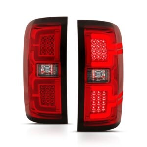 Chevy Silverado 14-18 1500 / 15-19 2500hd/3500hd/ GMC Sierra 15-19 2500hd/3500hd Led Tail Lights - Red Lens - Image 2
