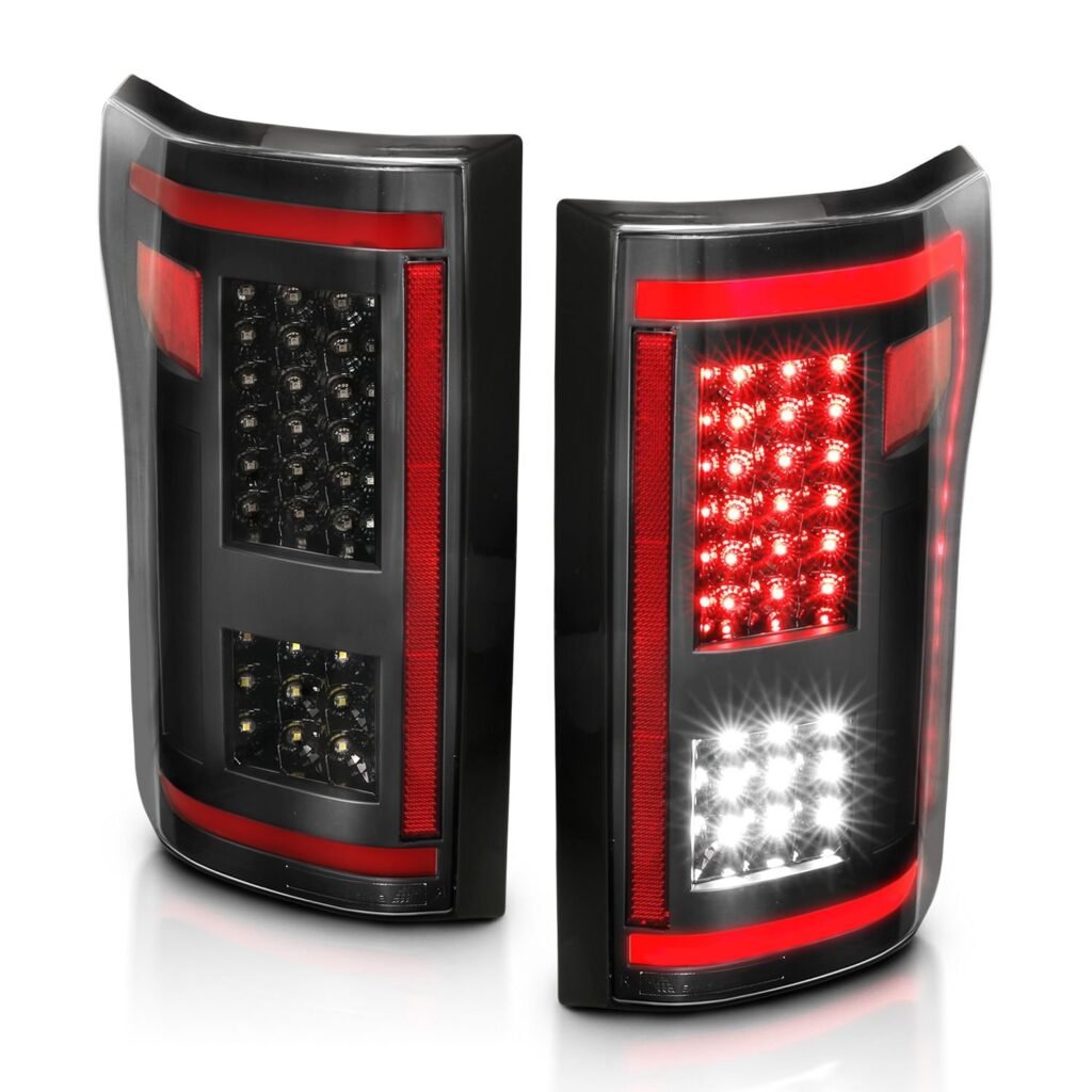 Ford F-150 15-17 Full Led Tail Lights Sequential Signal Black Clear