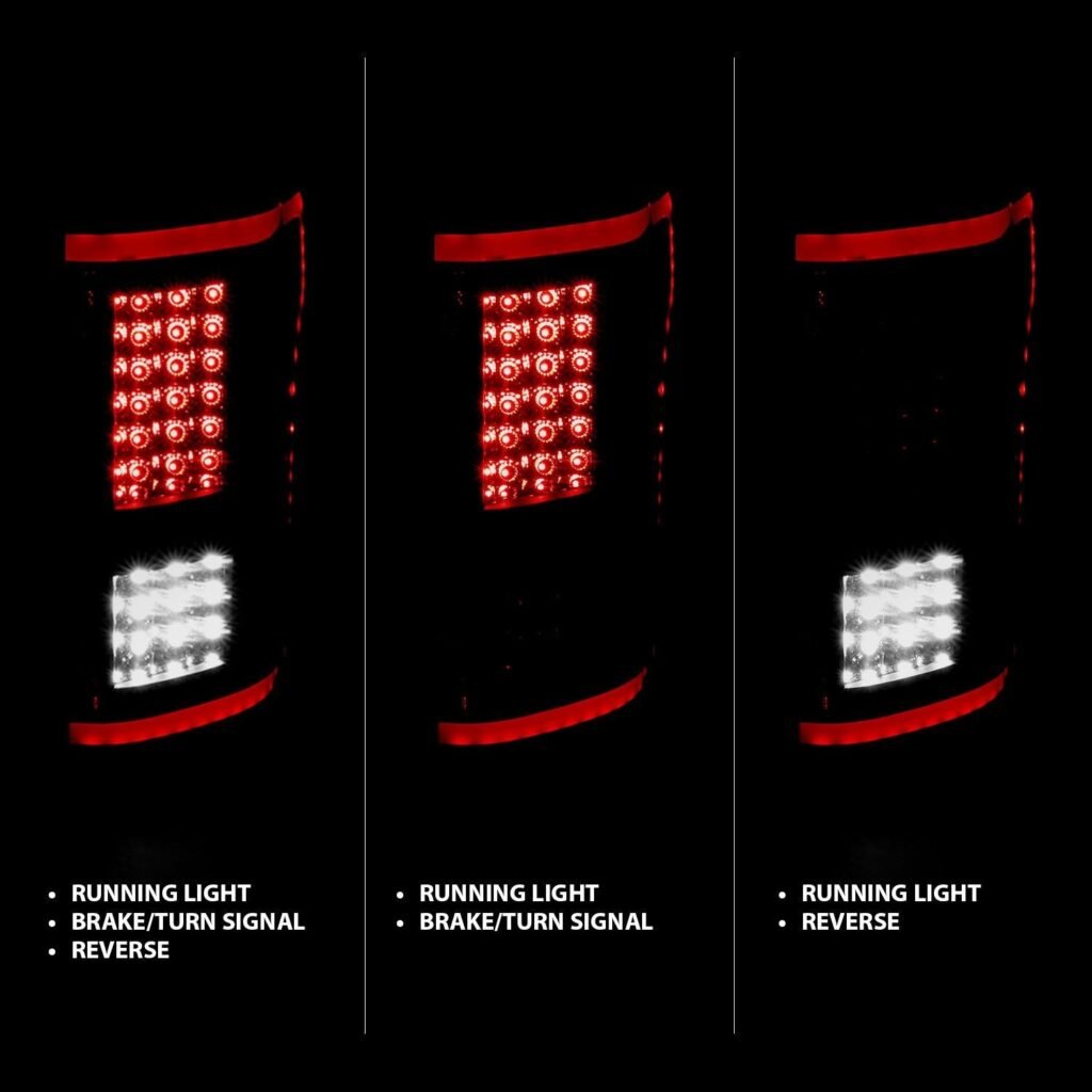 Ford F-150 15-17 Led Tail Lights Sequential Signal Black Smoke Lens