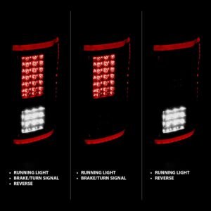 Ford F-150 15-17 Led Tail Lights Sequential Signal Black Smoke Lens - Image 2
