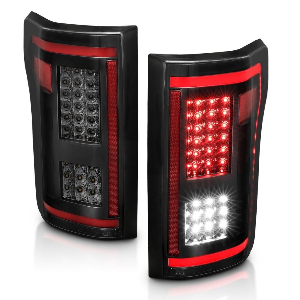 Ford F-150 15-17 Led Tail Lights Sequential Signal Black Smoke Lens