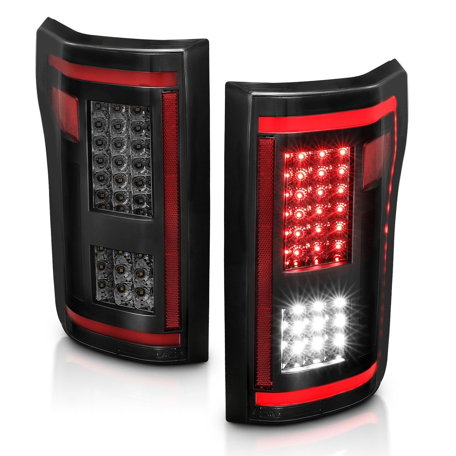 Ford F-150 15-17 Led Tail Lights Sequential Signal Black Smoke Lens - Image 7