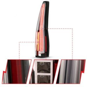 Cadillac Escalade 07-14 Led Tail Lights Red/Clear - Image 3