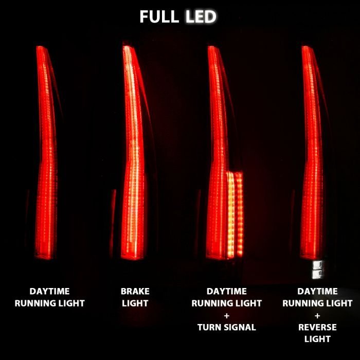 Cadillac Escalade 07-14 Led Tail Lights Red/Clear
