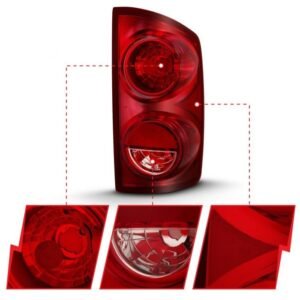 Dodge Ram 1500 06-08 Ram 2500/3500 07-09 Tail Light Red Lens (OE) - Image 3