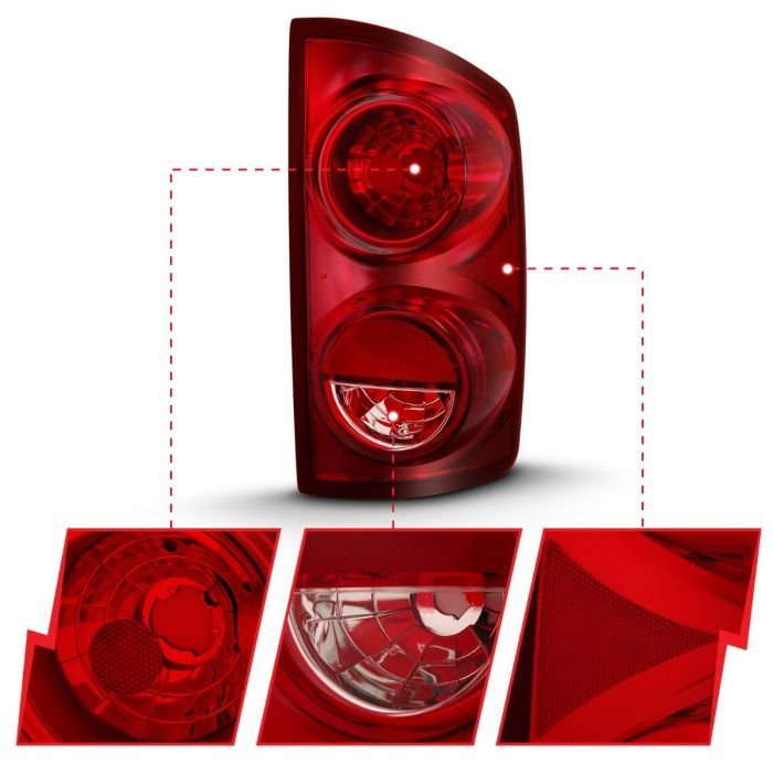 Dodge Ram 1500 06-08 Ram 2500/3500 07-09 Tail Light Red Lens (OE)