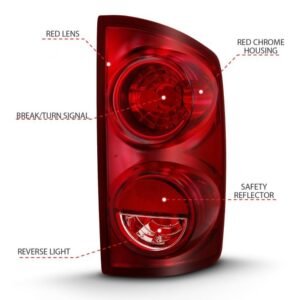 Dodge Ram 1500 06-08 Ram 2500/3500 07-09 Tail Light Red Lens (OE) - Image 4