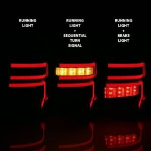 Toyota 4runner 14-22 Tail Lights Chrome Housing Clear Lens Red Light Bar W/ Sequential - Image 6