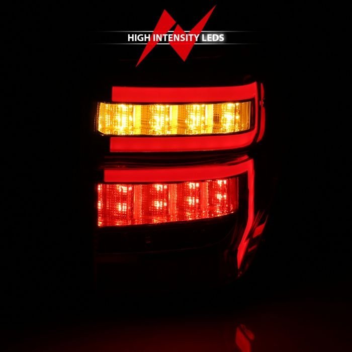 Toyota 4runner 14-22 Tail Lights Chrome Housing Clear Lens Red Light Bar W/ Sequential