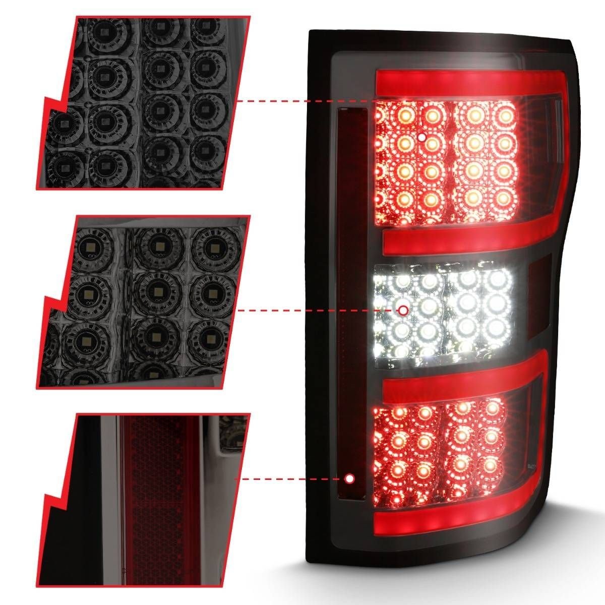 Ford F-150 18-20 Led Taillight Smoke (Red Light Bar) (W/ Sequential) - Image 3
