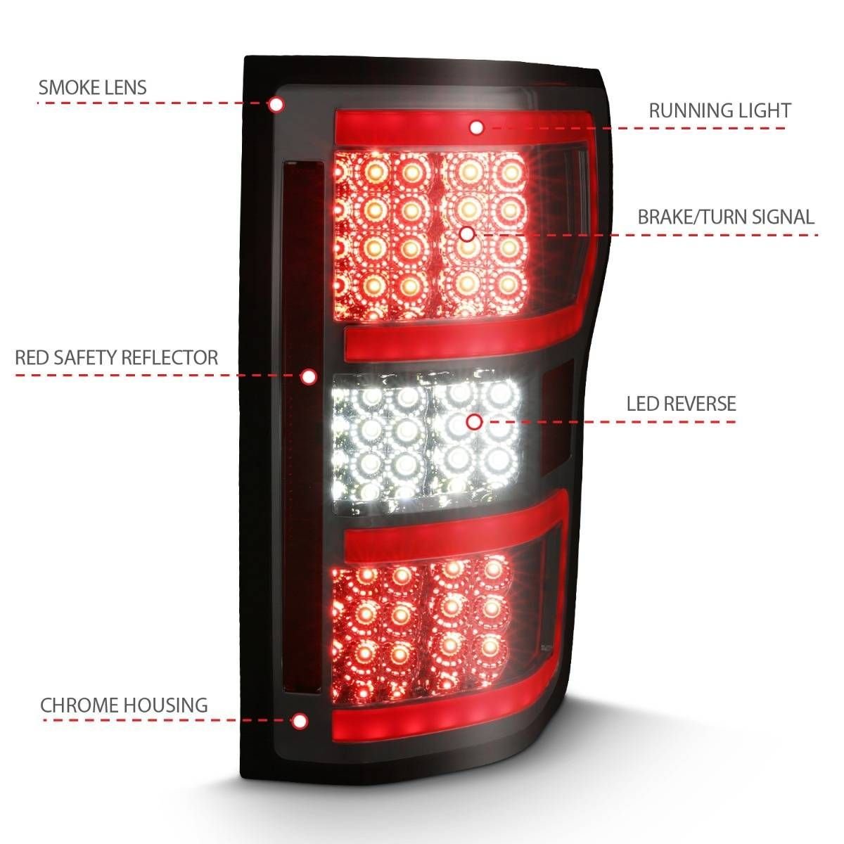 Ford F-150 18-20 Led Taillight Smoke (Red Light Bar) (W/ Sequential) - Image 4