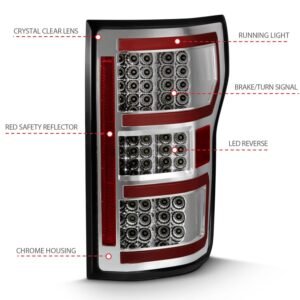 Ford F-150 18-20 Led Taillight Chrome (Red Light Bar) (W/ Sequential) - Image 4