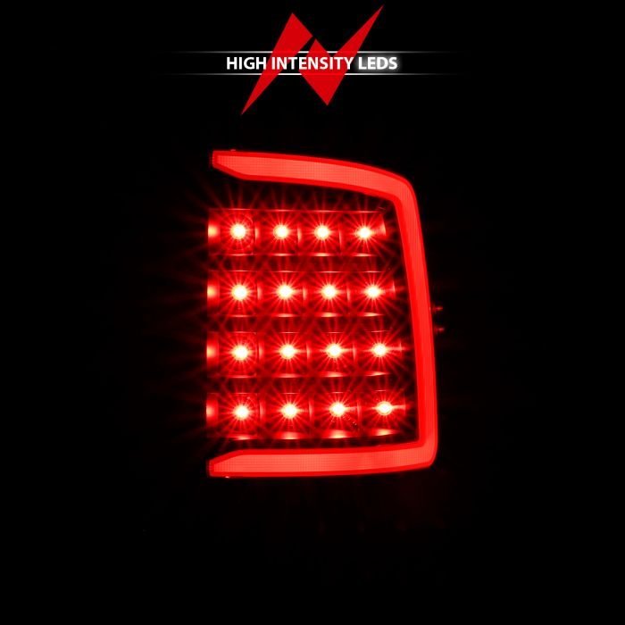 Dodge Ram 1500 09-18 / 2500 3500 10-18 Led Tail Lights Black Clear W/ C Light Bar