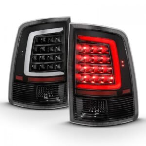Dodge Ram 1500 09-18 / 2500 3500 10-18 Led Tail Lights Black Clear W/ C Light Bar - Image 8