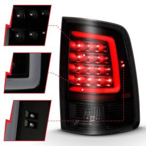 Dodge Ram 1500 09-18 / 2500 3500 10-18 Led Tail Lights Black Smoke - Image 3