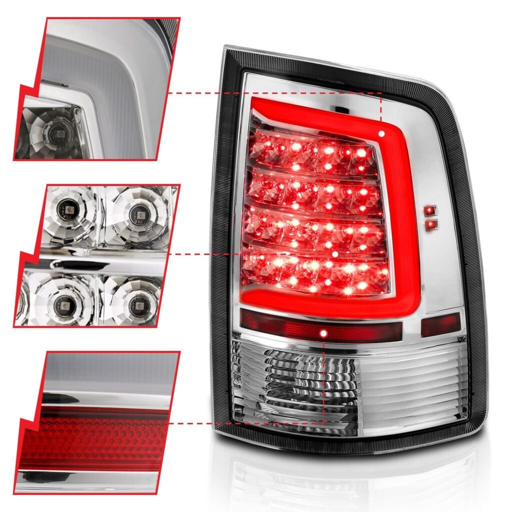 Dodge Ram 1500 09-18 / 2500 3500 10-18 Led Tail Lights Chrome Clear