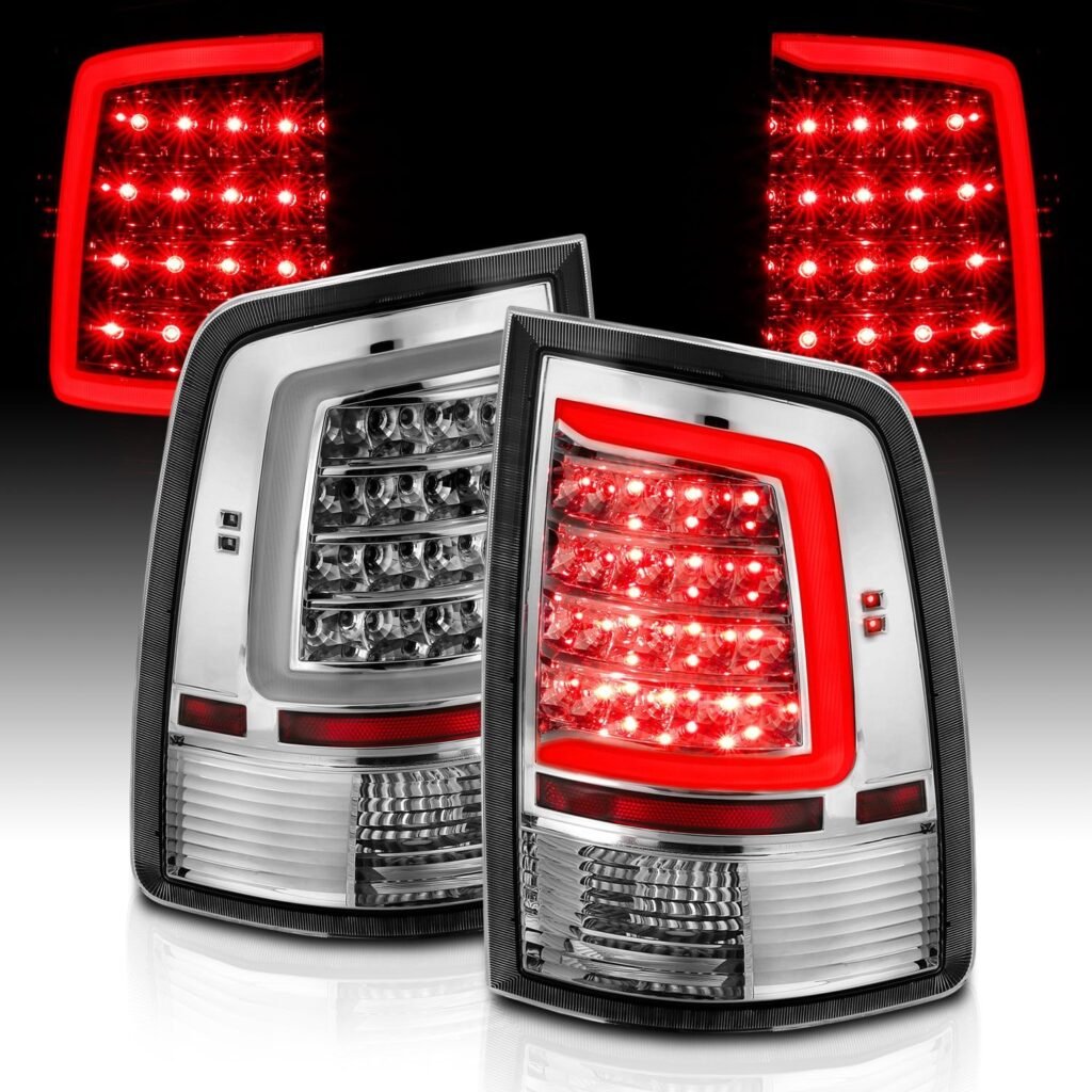 Dodge Ram 1500 09-18 / 2500 3500 10-18 Led Tail Lights Chrome Clear