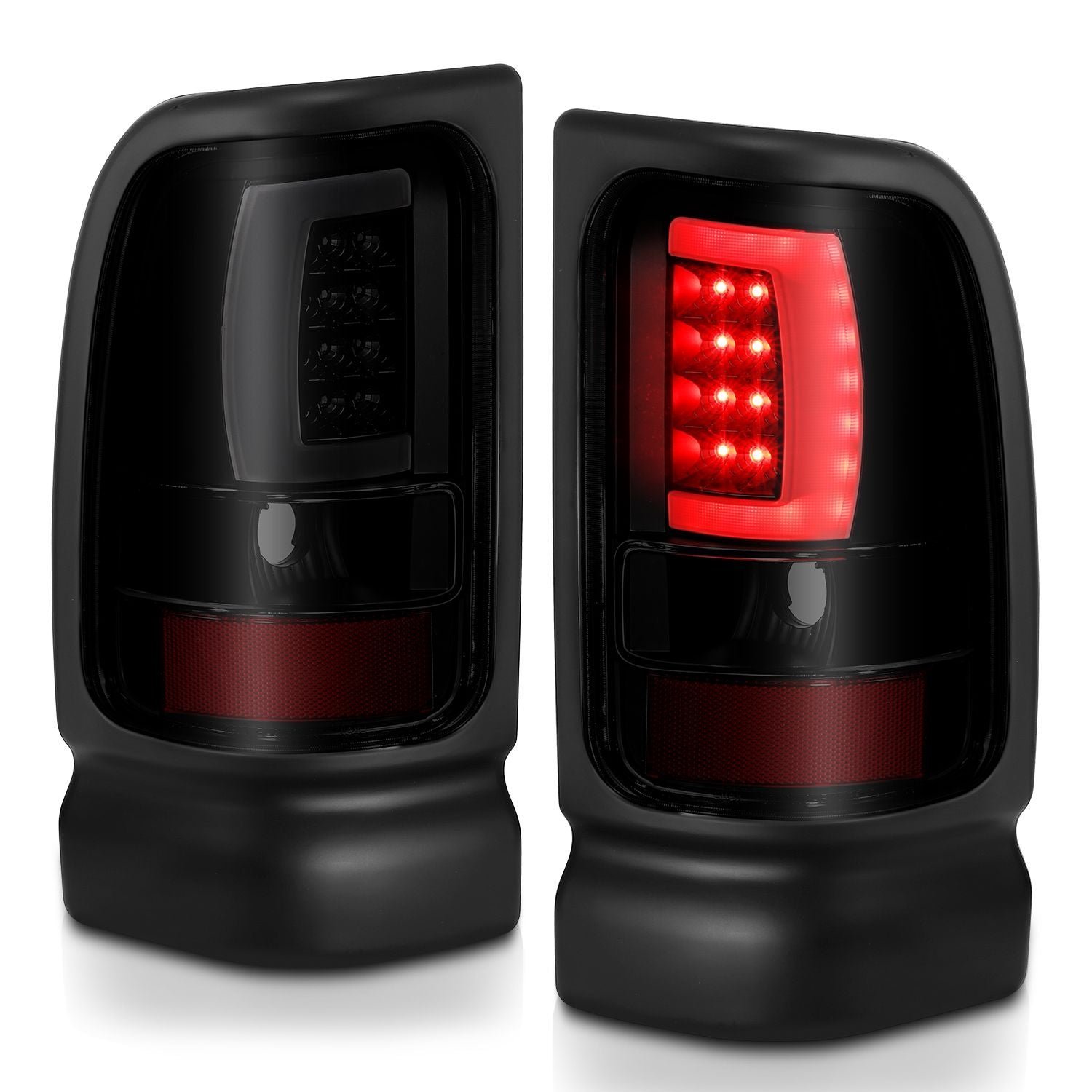 Dodge Ram 1500 94-01 2500/3500 94-02 Led Tail Lights Black W/Smoke Lens - Image 6