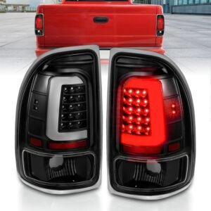 DODGE DAKOTA 97-04 LED LIGHT BAR TAIL LIGHTS BLACK CLEAR LENS - Image 1