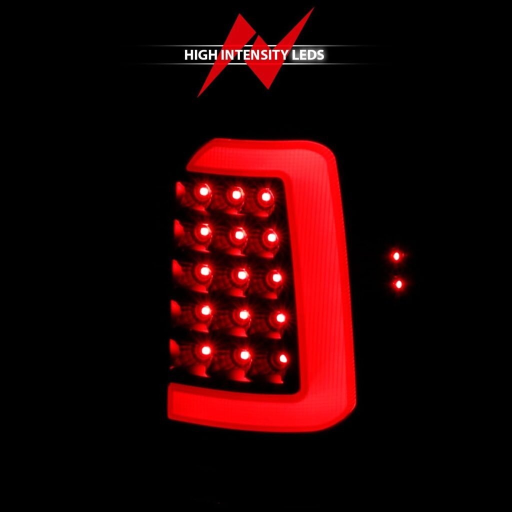 DODGE DAKOTA 97-04 LED LIGHT BAR TAIL LIGHTS BLACK CLEAR LENS